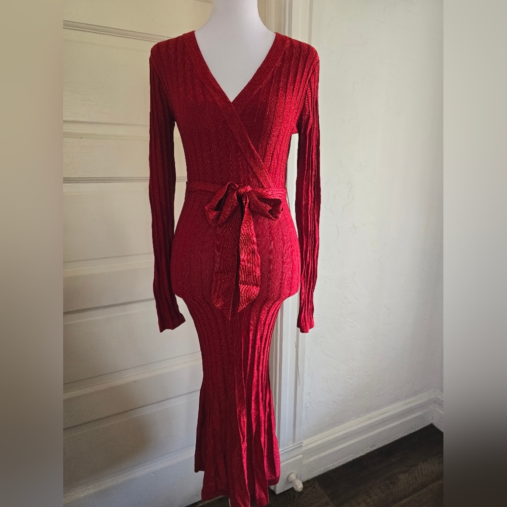 NEW Bebe Red Wrap Dress